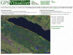 GPS Visualizer SVG Routenansicht